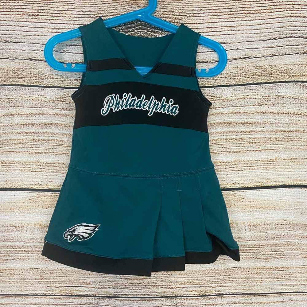2/$15 Philadelphia Eagles Toddler Cheerleader Outfit Size 18 months